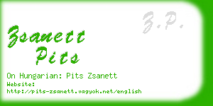 zsanett pits business card